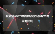 餐饮客诉处理流程(餐饮客诉处理流程6步)