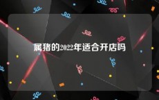 属猪的2022年适合开店吗