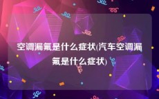 空调漏氟是什么症状(汽车空调漏氟是什么症状)
