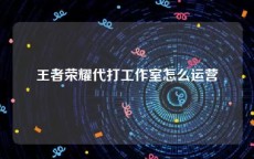王者荣耀代打工作室怎么运营