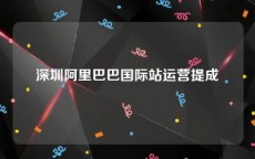 深圳阿里巴巴国际站运营提成