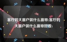 客厅的大窗户装什么窗帘(客厅的大窗户装什么窗帘好看)