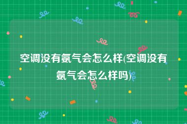 空调没有氨气会怎么样(空调没有氨气会怎么样吗)