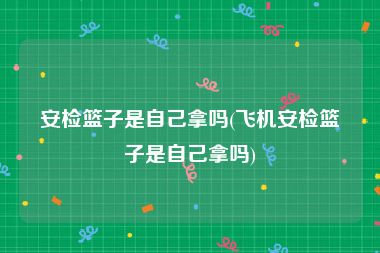 安检篮子是自己拿吗(飞机安检篮子是自己拿吗)