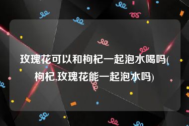 玫瑰花可以和枸杞一起泡水喝吗(枸杞,玫瑰花能一起泡水吗)