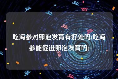 吃海参对卵泡发育有好处吗(吃海参能促进卵泡发育吗)