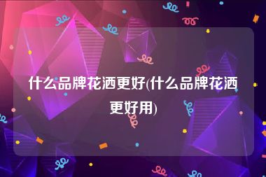 什么品牌花洒更好(什么品牌花洒更好用)