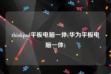 thinkpad平板电脑一体(华为平板电脑一体)