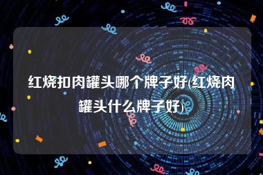 红烧扣肉罐头哪个牌子好(红烧肉罐头什么牌子好)
