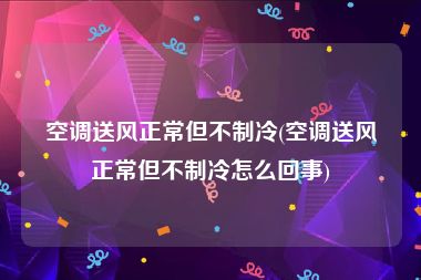 空调送风正常但不制冷(空调送风正常但不制冷怎么回事)