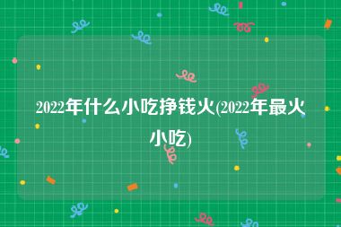 2022年什么小吃挣钱火(2022年最火小吃)