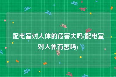 配电室对人体的危害大吗(配电室对人体有害吗)