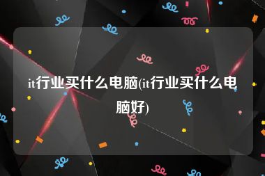 it行业买什么电脑(it行业买什么电脑好)