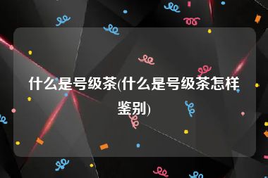 什么是号级茶(什么是号级茶怎样鉴别)