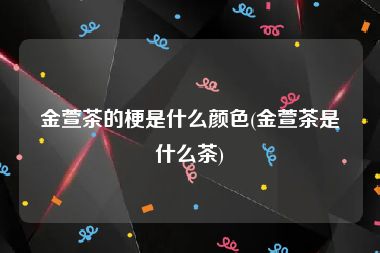 金萱茶的梗是什么颜色(金萱茶是什么茶)