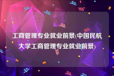 工商管理专业就业前景(中国民航大学工商管理专业就业前景)