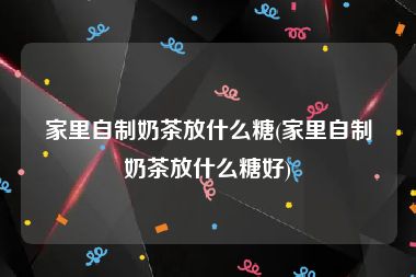 家里自制奶茶放什么糖(家里自制奶茶放什么糖好)
